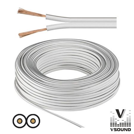 Cabo Coluna 2X1.00Mm Branco Vsound