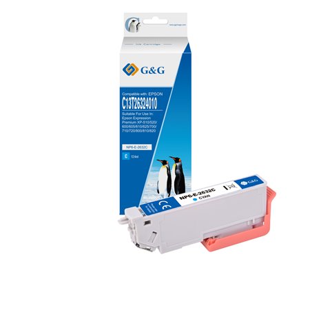 Epson T2632/T2612 (26XL) Tinteiro Cyan - G&G