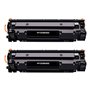 HP CE285A/CE278A/CB435A/CB436A Preto Pack de 2 Cartuchos de Toners - Compatível
