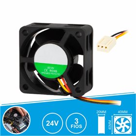 Ventoinha 24V 40X40X20Mm 3 Fios