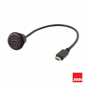 Cabo Adaptador Usb-C Fêmea Painel / Usb-C Macho 30Cm Join