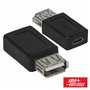 Ficha Adaptadora Usb-A Fêmea / Micro Usb Fêmea
