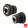 Ficha Adaptadora Rj45 Fêmea / Fêmea Painel Ø25Cm Join