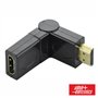 Ficha Adaptadora Hdmi Fêmea / Macho Rotativa 180°