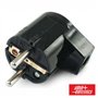 Ficha Schuko Macho C/ Terra Lateral 250V Preto