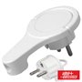 Ficha Schuko Macho C/ Terra Anel Extração 250V Branco