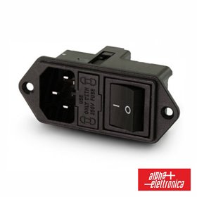 Ficha Alimentação Iec C14 Macho Painel C/ Interruptor Alpha