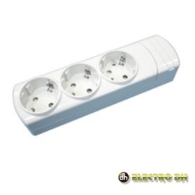 Tomada Elétrica C/ 3 Saídas Schuko Edh