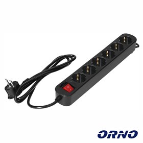 Extensão Elétrica 6X Schuko C/ Interruptor 3M Orno