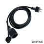 Cabo Extensão Tomada Elétrica C/ 1 Saída 20M Preto Entac