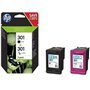 Tinteiro Original HP nº301 Multipack/ Preto/ 3 Cores