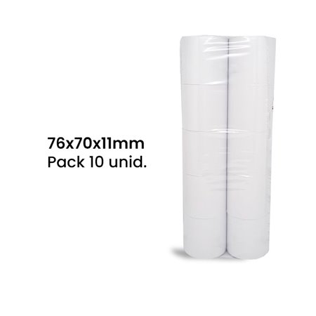 Rolo de Papel Normal 76x70x11 - Pack de 10 unidades