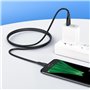 Cabo de Dados e Carregamento em Silicone USB-A / Micro USB, Hoco X61 - Preto