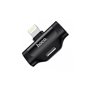 Adaptador Lightning com Porta Dupla Lightning para Carregamento e Auriculares, Hoco LS31 - Preto