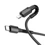 Cabo de Dados e Carregamento Tipo-C para Lightning (PD), Hoco X71 Especial - Preto