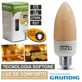Lâmpada E27 7W35W 230V Eco Tec. Softone 216Lm Grundig