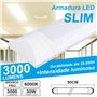 Armadura Led Batten Slim 30W 90Cm Ip20 6000K 3000Lm