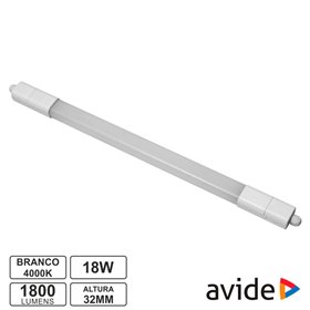 Armadura Led Batten 18W Ip65 4000K 1800Lm 600Mm Avide