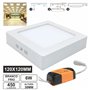 Painel Leds Quadrado Superficie 6W 120Mm Branco Frio 450Lm
