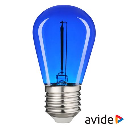 Lâmpada E27 1W 230V Led Filamento Azul 50Lm Avide