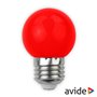Lâmpada E27 1W Led Globo G45 Vermelho 30Lm Avide