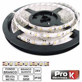 Fita 300 Leds 5050 Branco Quente 24V 5M Prok
