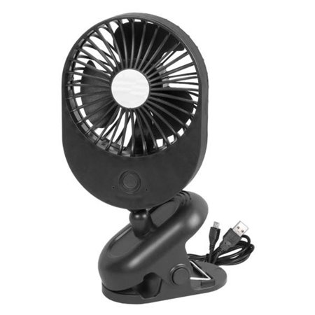 Ventoinha De Secretária Usb 5V C/ Mola Preto