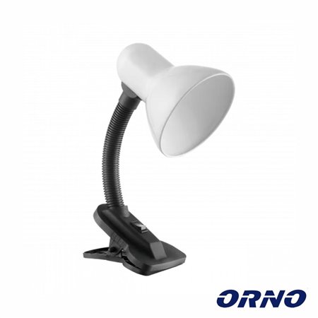 Candeeiro Secretária 1Xe27 40W C/ Mola Branco Orno