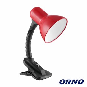 Candeeiro Secretária 1Xe27 40W C/ Mola Vermelho Orno