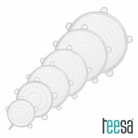 Conjunto 6 Tampas De Silicone Teesa