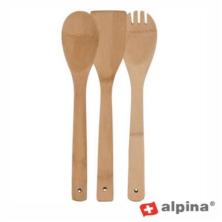 Conjunto De 3 Colheres De Bambu Alpina