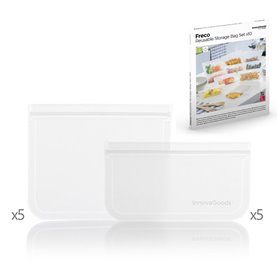 Conjunto De 10 Sacos Reutilizáveis Para Alimentos