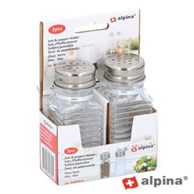 Conjunto 2 Frascos P/ Especiarias 4X4X9Cm Alpina