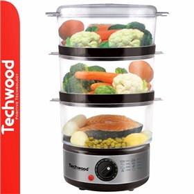 Cozedor A Vapor Elétrico 6L 400W Inox Techwood