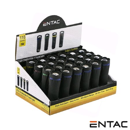 Expositor 24 Lanternas Led C/ 1W Zoom 110Lm Ip44 Entac