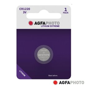 Pilha Lithium Botão Cr1220 3V 1X Blister Agfaphoto