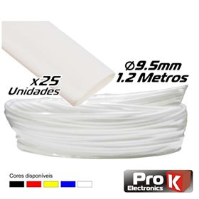 Tubo Manga Termoretráctil 9.5Mm 1.2M 25X Branco Prok