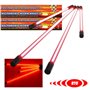 Conjunto De 4 Néons P/ Chassi Auto Vermelho