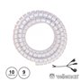 Protector De Cabo Espiral Branco Transp. 10M Ø 9Mm Velleman