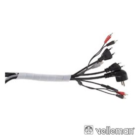 Protector De Cabo Espiral Branco Transp. 10M Ø 15Mm Velleman
