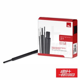 Tubo Manga Termoretráctil Ø12.7Mm 5M Preto Alpha