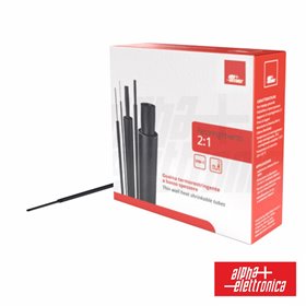 Tubo Manga Termoretráctil Ø19Mm 5M Preto Alpha