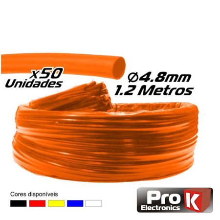 Tubo Manga Termoretráctil 4.8Mm 1.2M 50X Vermelho Prok