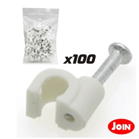 Braçadeira De Parede C/ Prego P/ Cabo 9/10Mm 100X