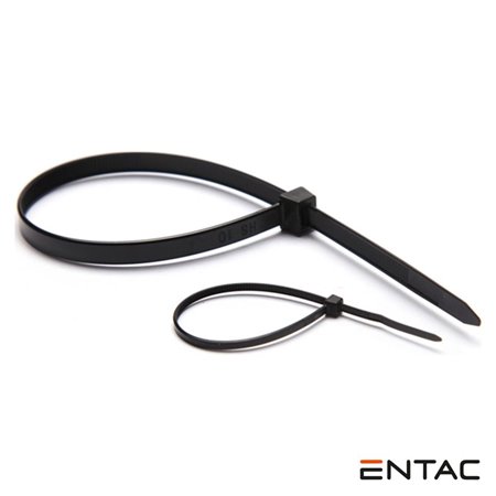 Conjunto 50 Braçadeiras Nylon 7.6X370Mm Preto Entac