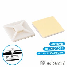 Fixador Adesivo P/ Braçadeiras 10X Velleman