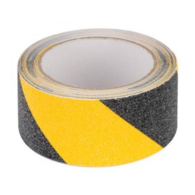 Fita Antiderrapante Preta/Amarela 5M