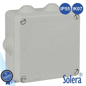 Caixa De Passagem Estanque C/ 7 Cones 100X100X55Mm Solera