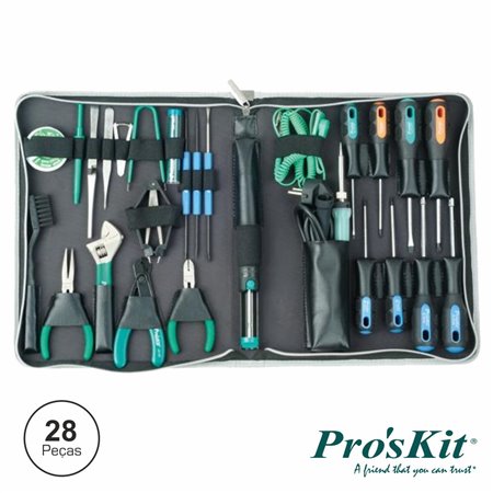 Mala Ferramentas Profissional P/ Pc 28 Peças Proskit