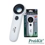 Lupa C/ Iluminação 2 Leds 22X Proskit